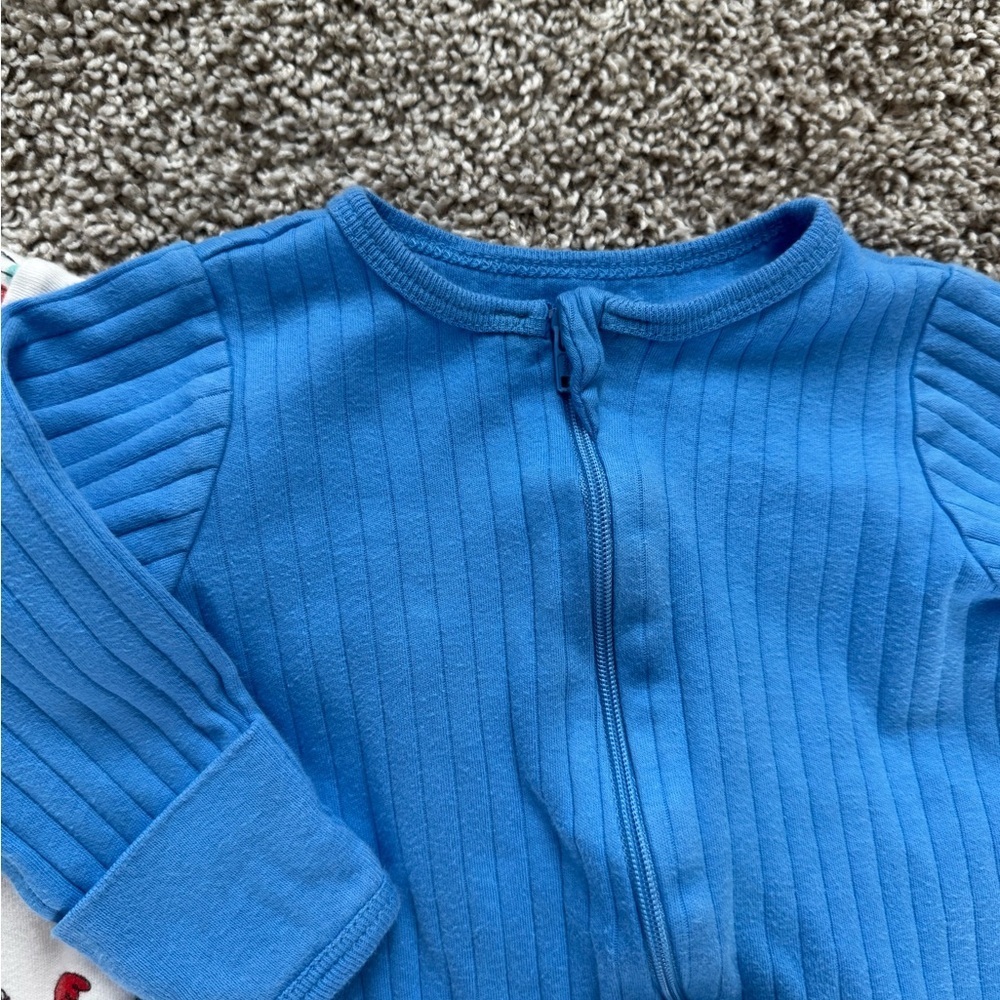 Little Me Baby Boy Footed Sleeper Bundle Pajamas Footies Set Size 0-3 Months - Picture 4 of 9